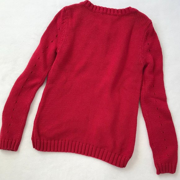 NWOT Epic Threads Pullover Knit Sweater, Girls Size L, Red - Picture 3 of 5